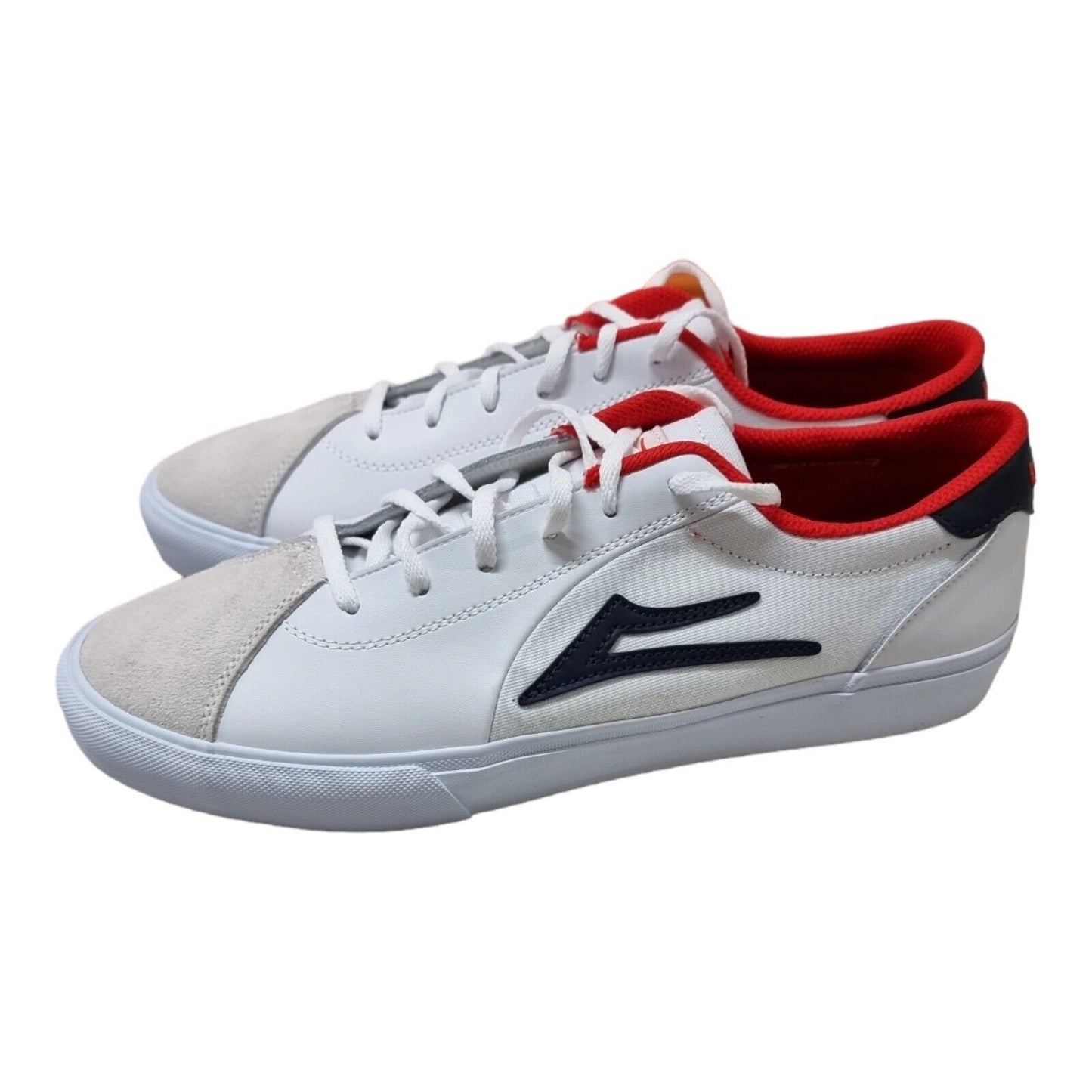 LAKAI Falco II Shoes Mens White/Navy Sneakers Size 11 US, 10 UK,45 EUR 👟👟