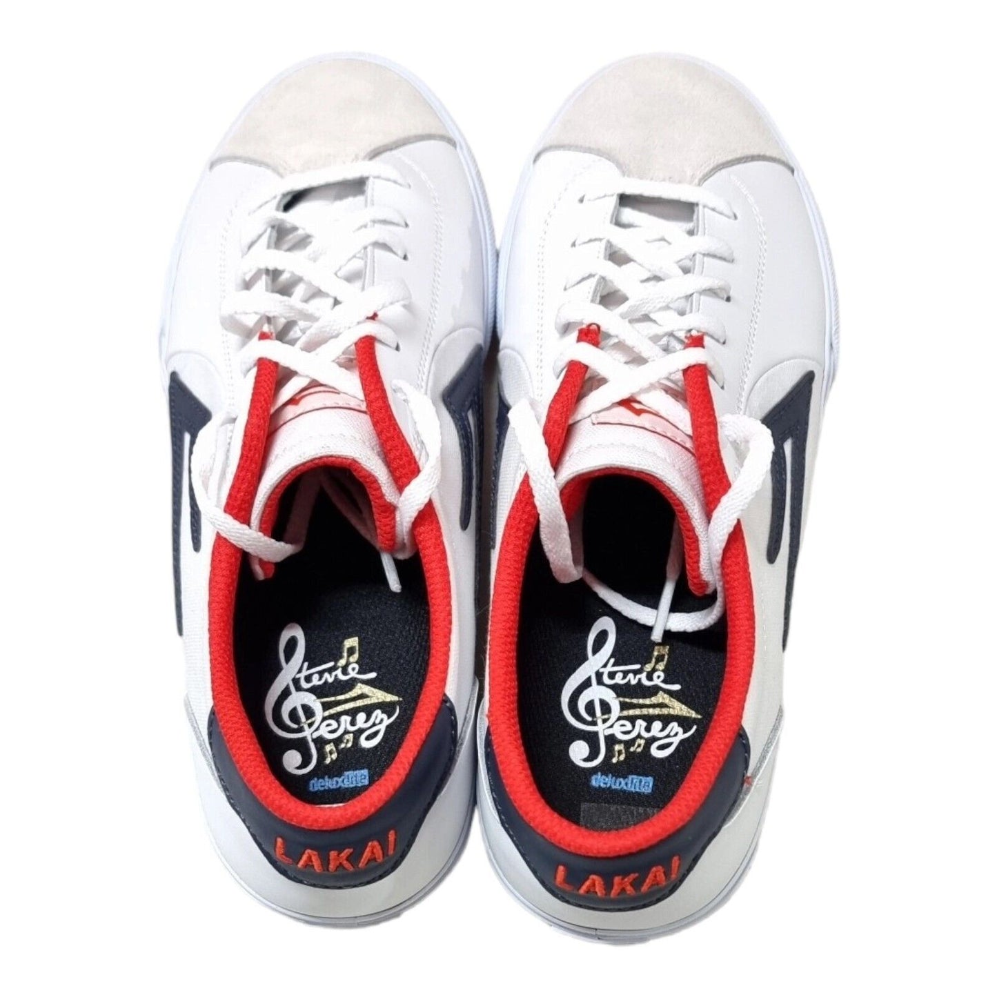 LAKAI Falco II Shoes Mens White/Navy Sneakers Size 11 US, 10 UK,45 EUR 👟👟