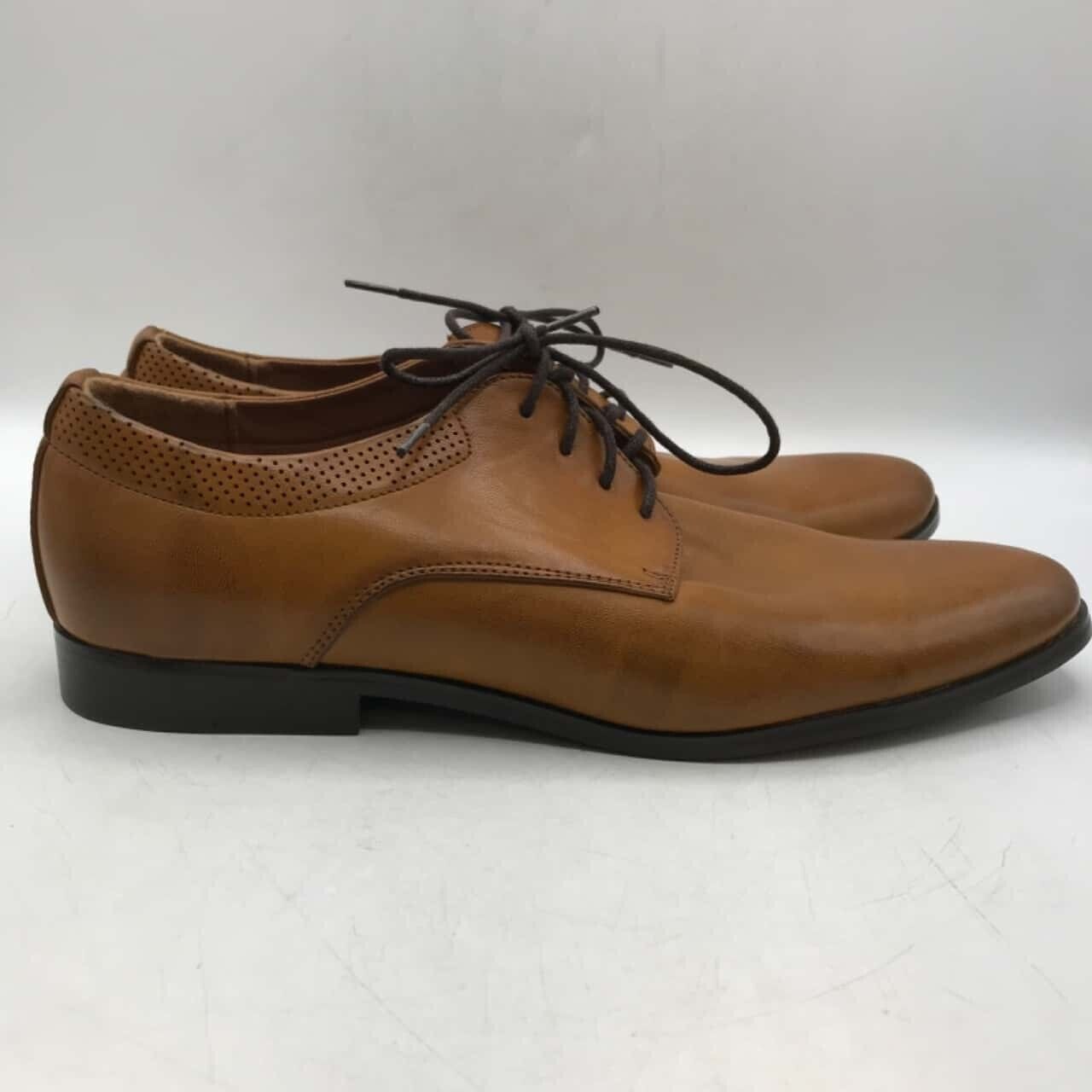 CONNOR Rushmore Mens Dress Shoes Tan Size 46 EU, 12 US, 11 UK/AU-New Without Box