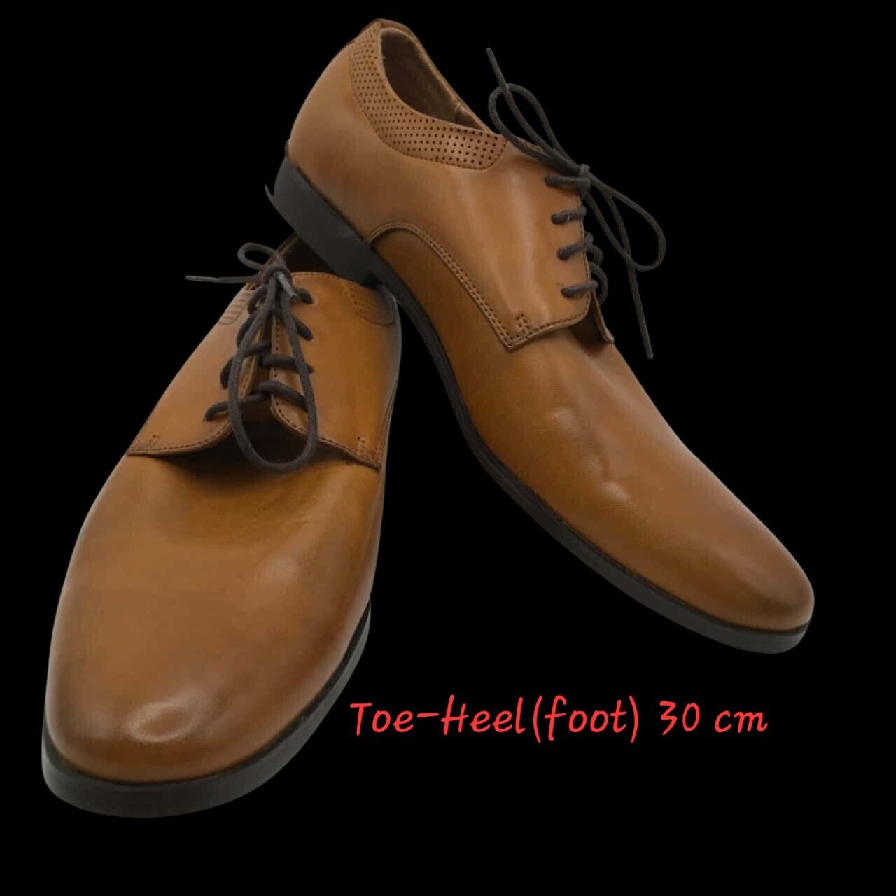 CONNOR Rushmore Mens Dress Shoes Tan Size 46 EU, 12 US, 11 UK/AU-New Without Box