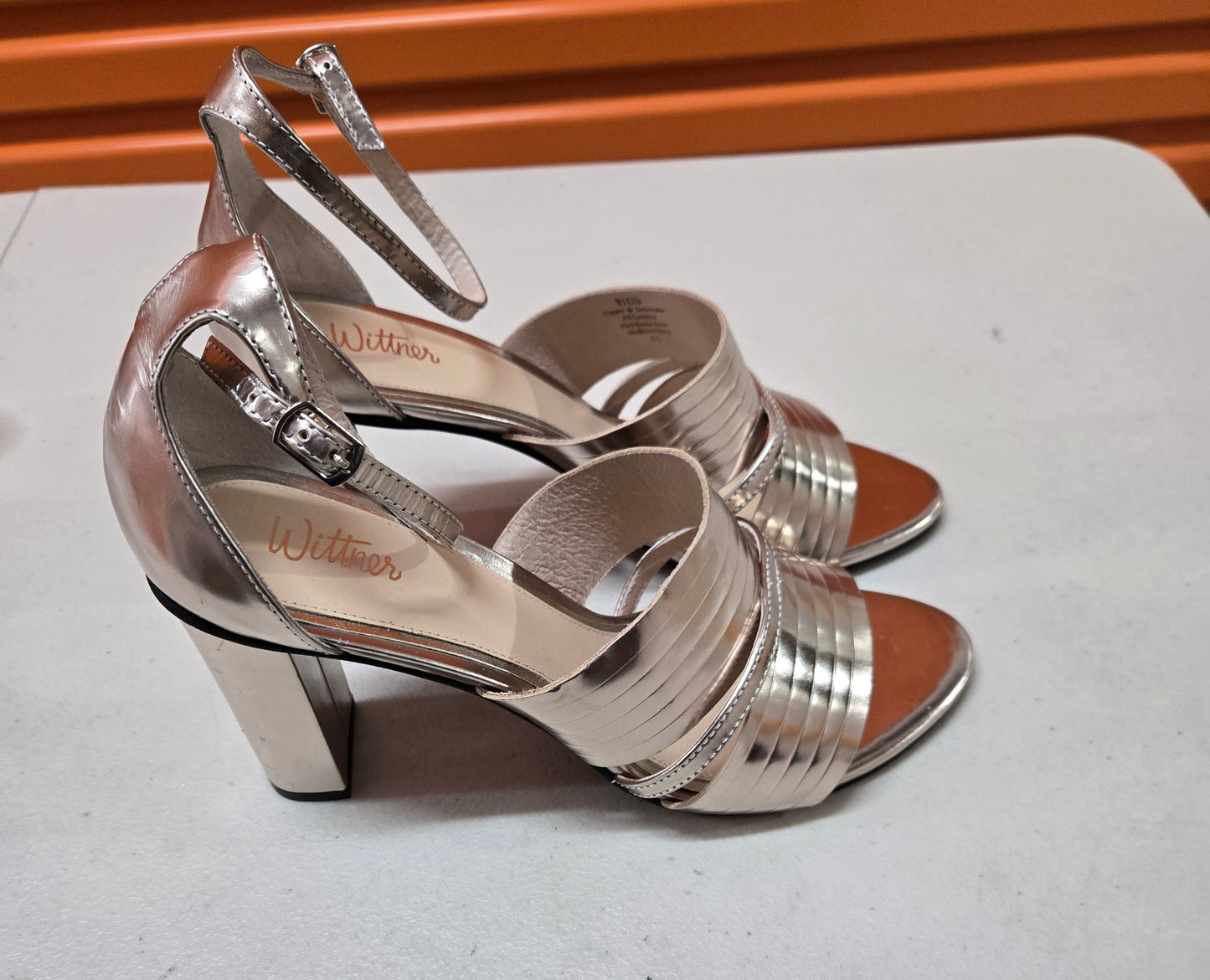Wittner Rizzo Womens Shoes Gold Sandals Leather Upper Size 10 AU, 41 EUR