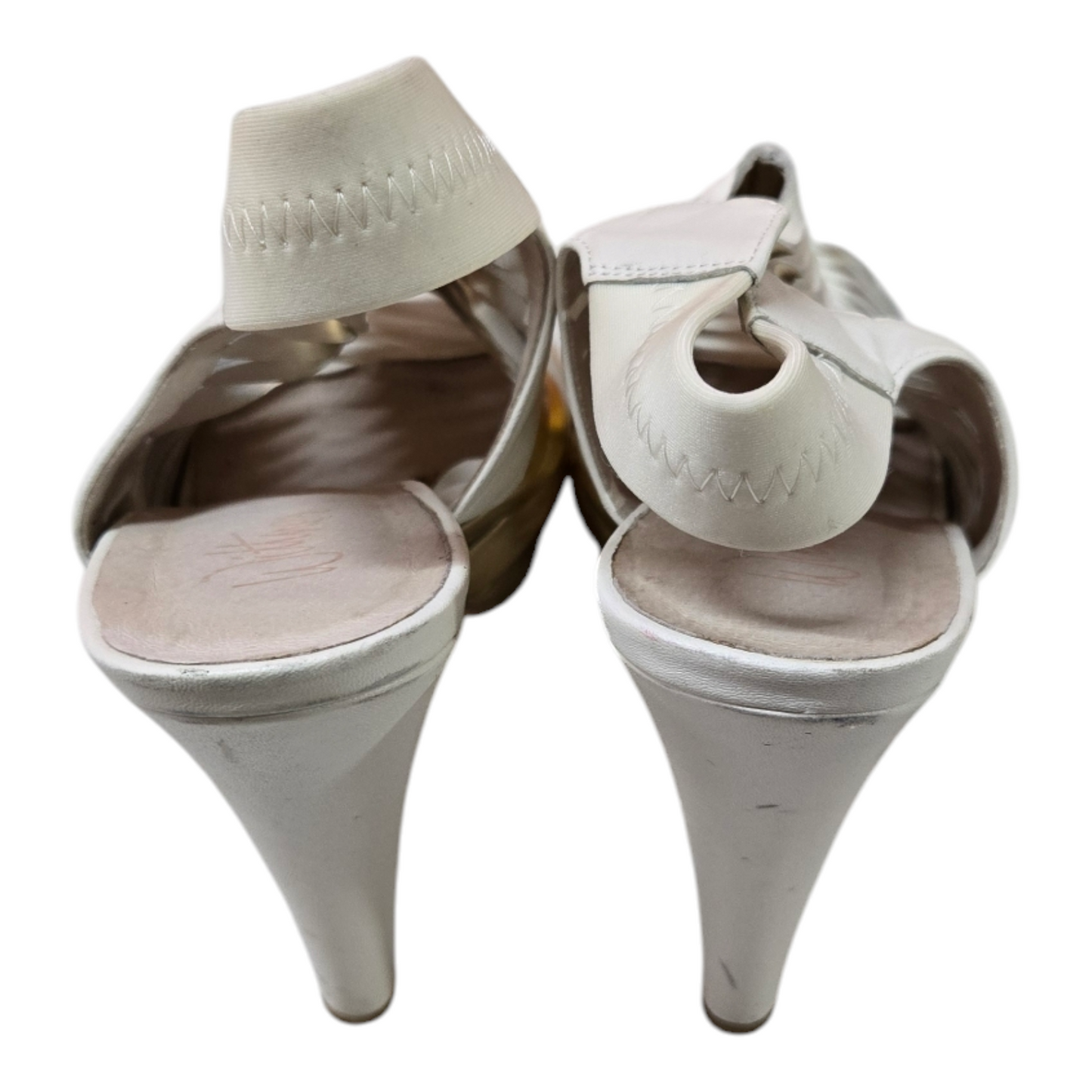 WITTNER VIZ Womens Shoes Rose Gold/ White Sandals Leather Size 9.5 AU, 40 EUR