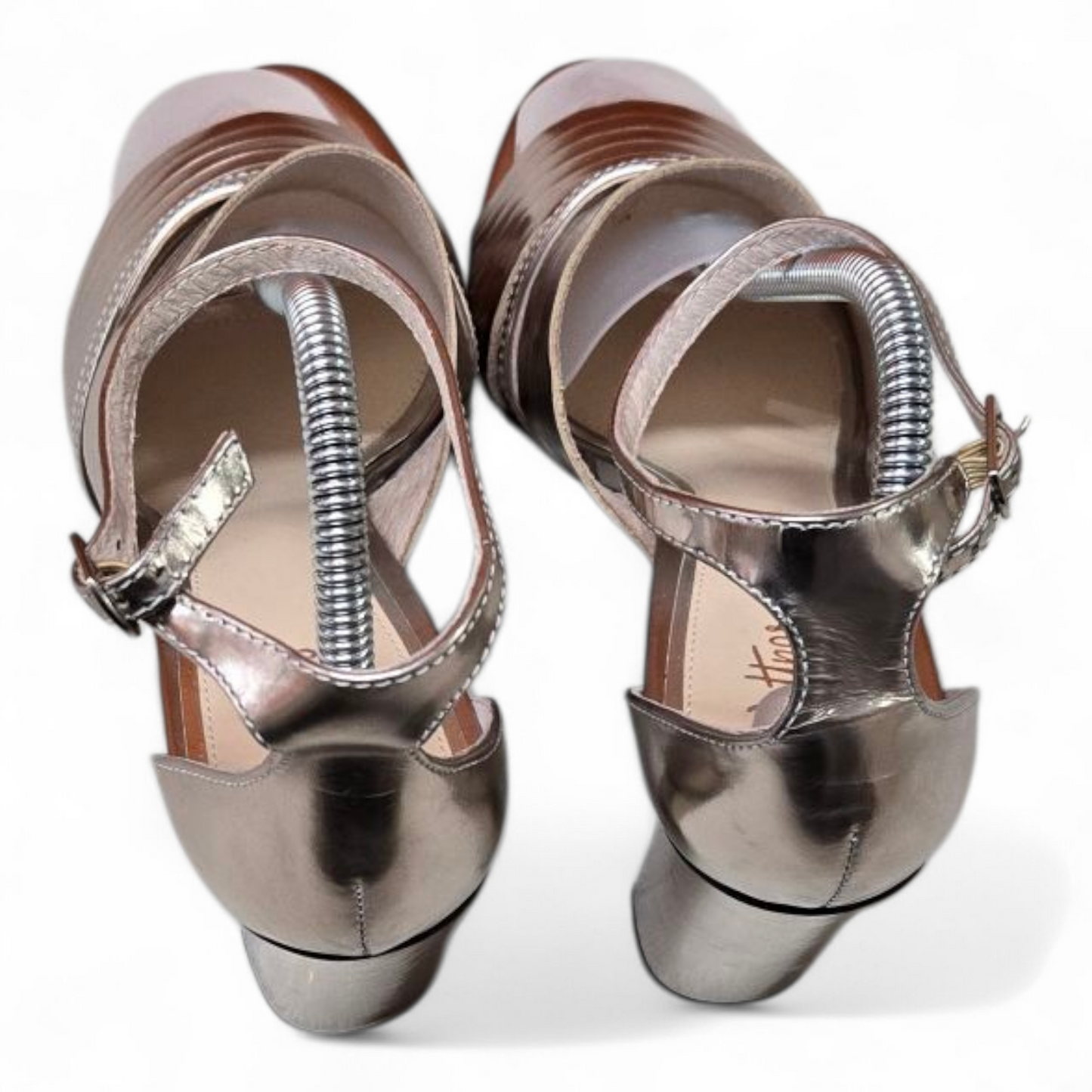 Wittner Rizzo Womens Shoes Gold Sandals Leather Upper Size 10 AU, 41 EUR