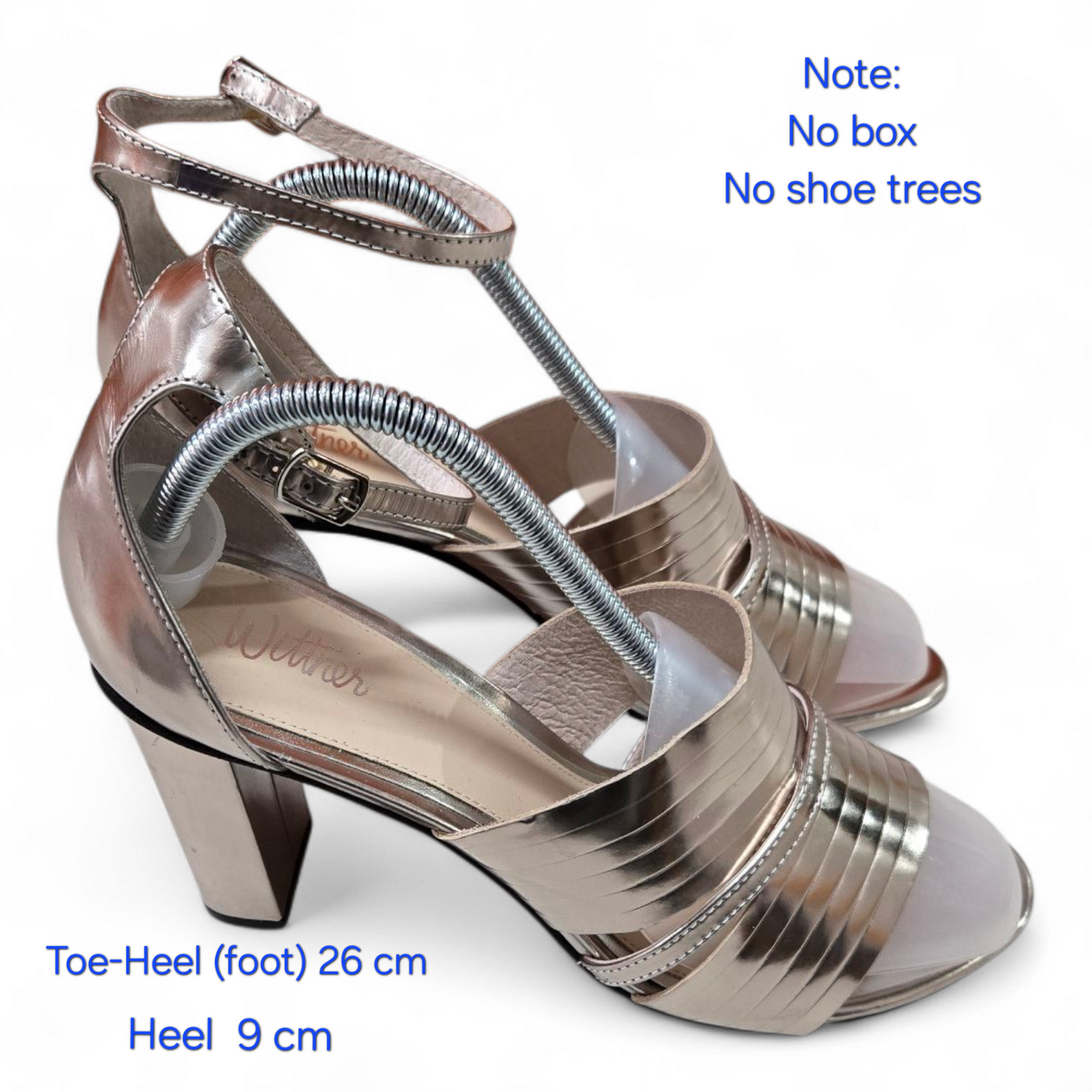 Wittner Rizzo Womens Shoes Gold Sandals Leather Upper Size 10 AU, 41 EUR