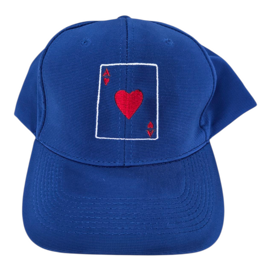 Winning Spirit Blue Cap Ace of Hearts Unisex Hat Mens Womens with Embroidery - New