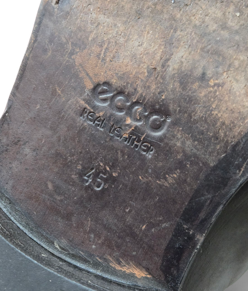 Ecco Mens Dress Shoes Black Leather Upper Size 11 US, 10 UK, 45 EUR