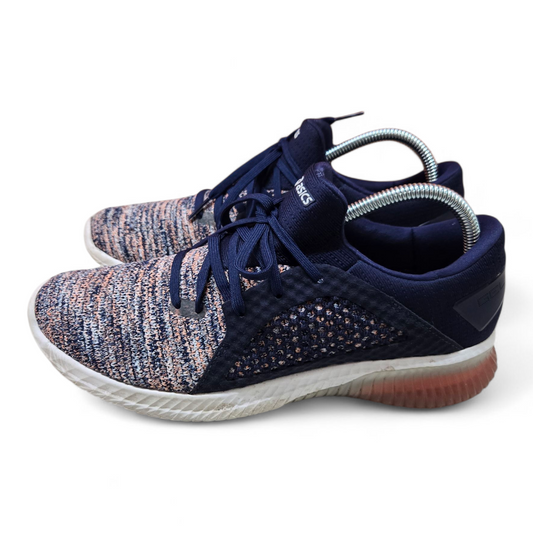 Asics Gel-Kenun Knit Womens Shoes Begonia Pink/Indigo Blue/White 9 US, 40.5 EUR