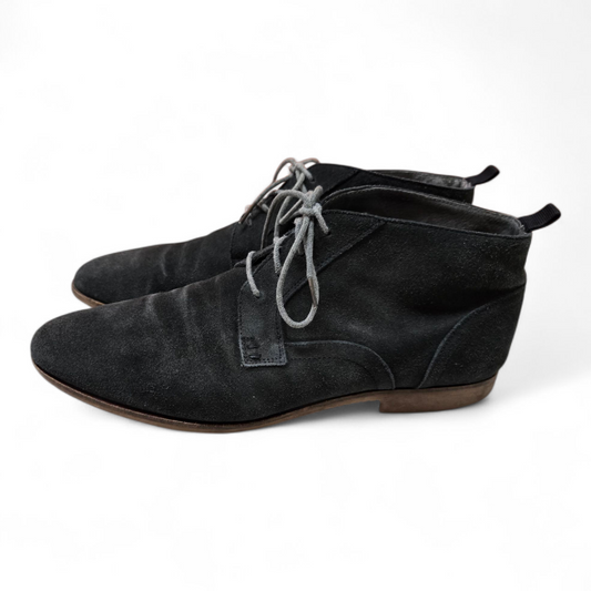 AQ by Aquila Mens Leather Boots Grey Suede Shoes Size 13 US, 12 UK, 46 EUR