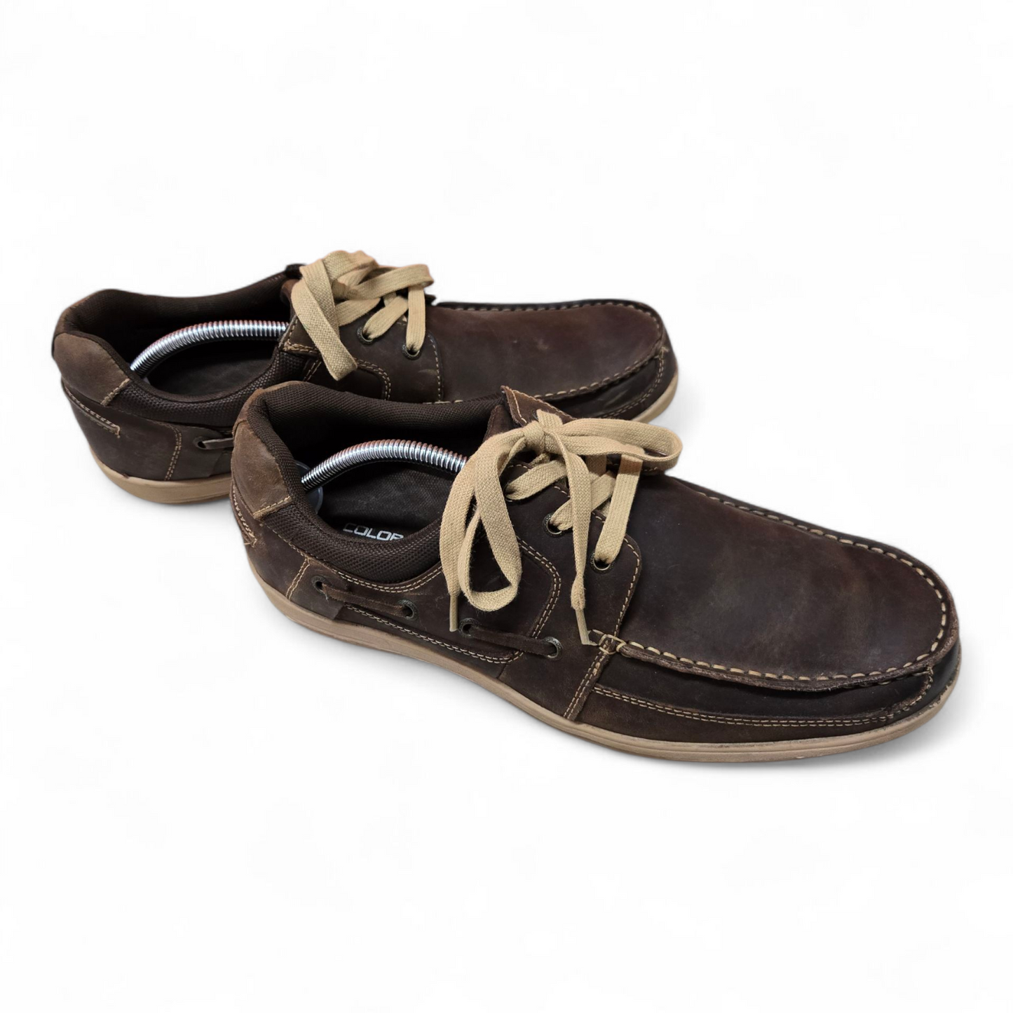 Colorado Spinnaker Mens Boat Shoes Brown Leather Size 11 US, 44 EUR, 10 AU/UK