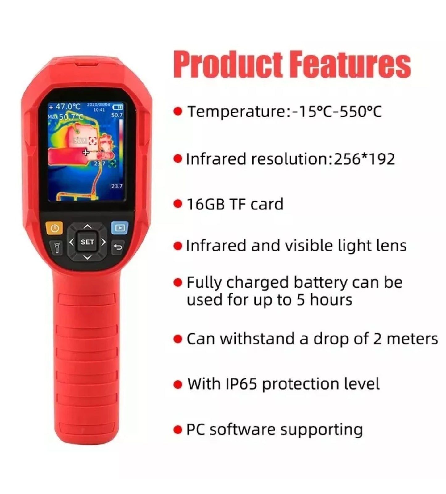 Infrared Thermal Image Camera UTI Handheld USB-15+550C Thermometer with Case - NEW