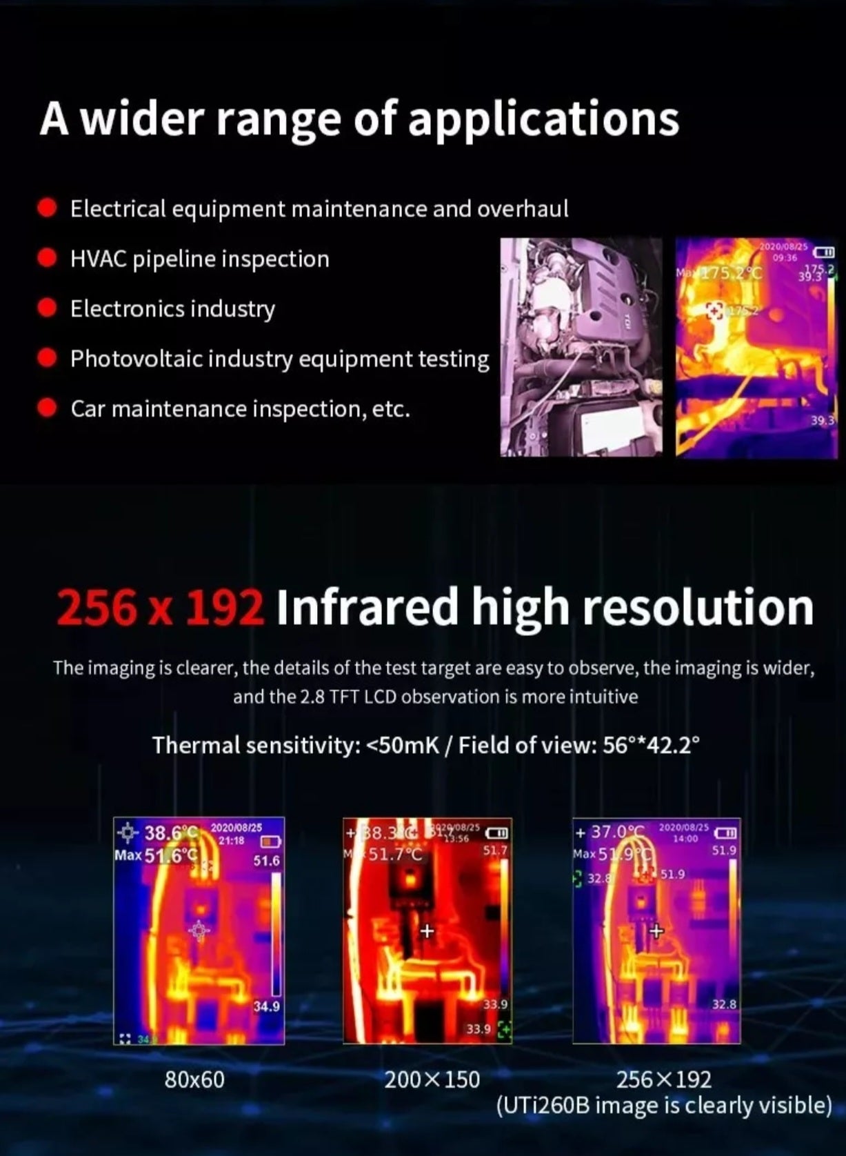 Infrared Thermal Image Camera UTI Handheld USB-15+550C Thermometer with Case - NEW