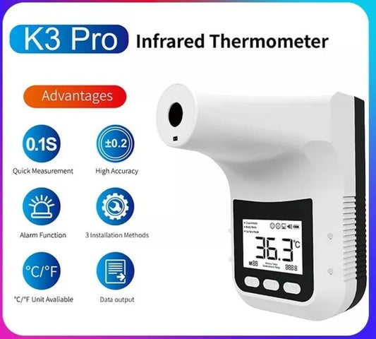Digital Wall Mount Thermometer New Advanced K3 PRO Infrared & Non-Contact