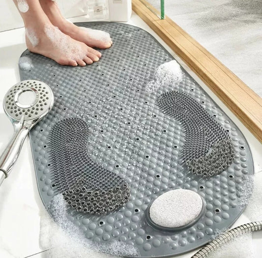 Non-Slip Shower Mat High Quality PVC 3 in 1 with scrub & massage 40cm x 80cm NEW