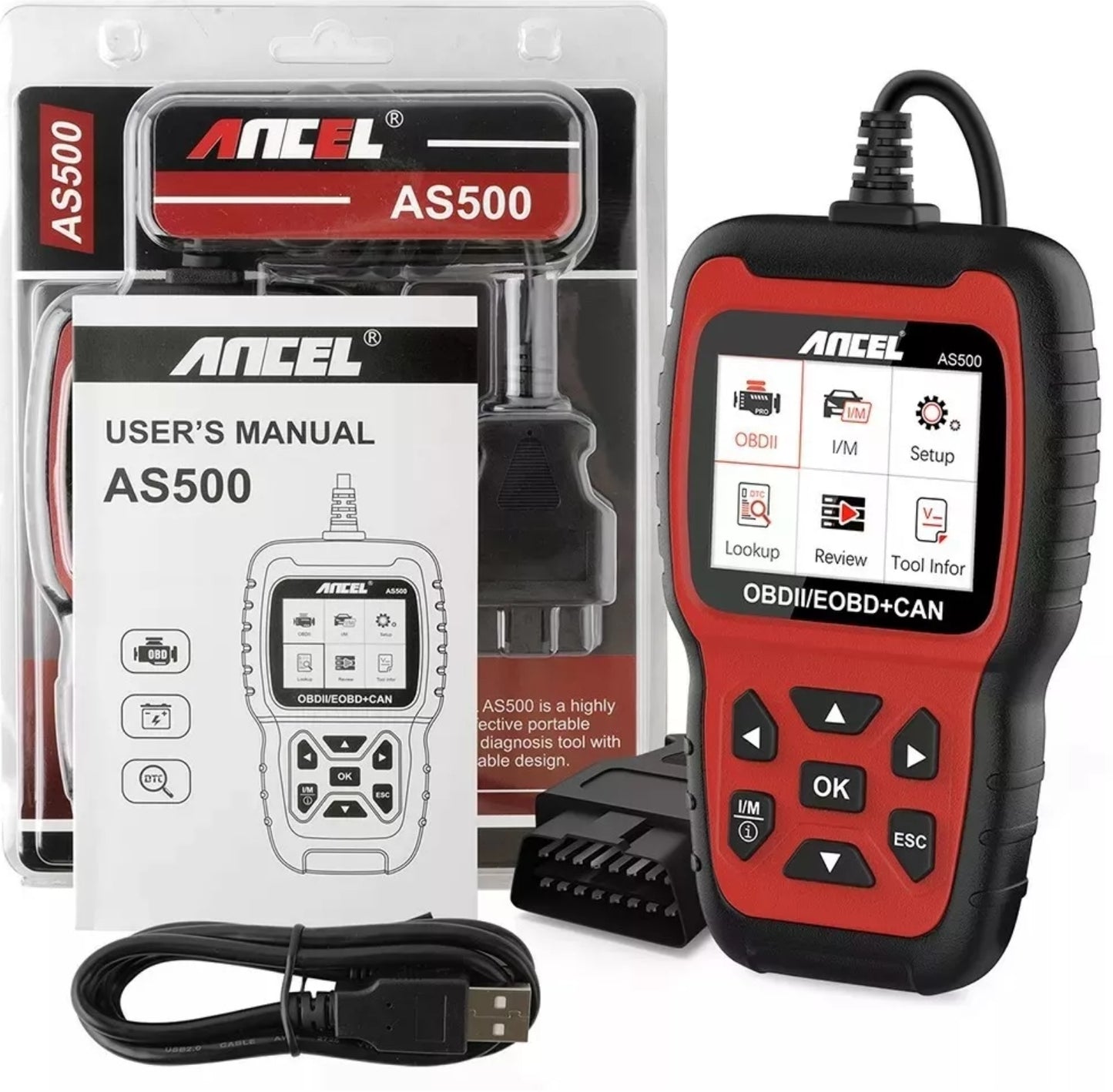 New ANCEL AS500 Car OBD2 Scanner Engine Diagnostic Scan Tool & Auto Code Reader