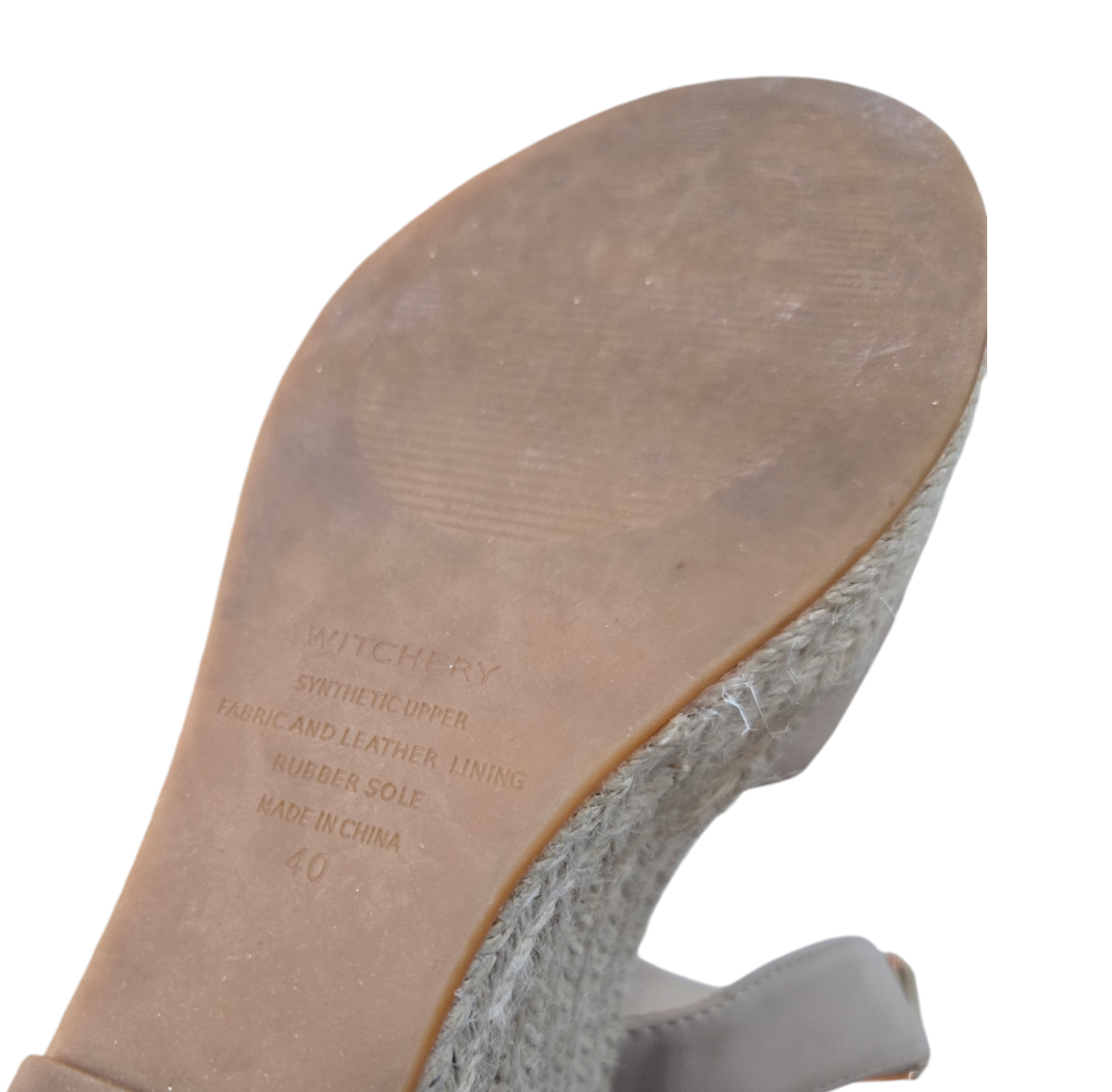 Witchery Wedge Womens Sandals Beige Shoes Size 9.5 US/AU, 7.5 UK, 40 EUR