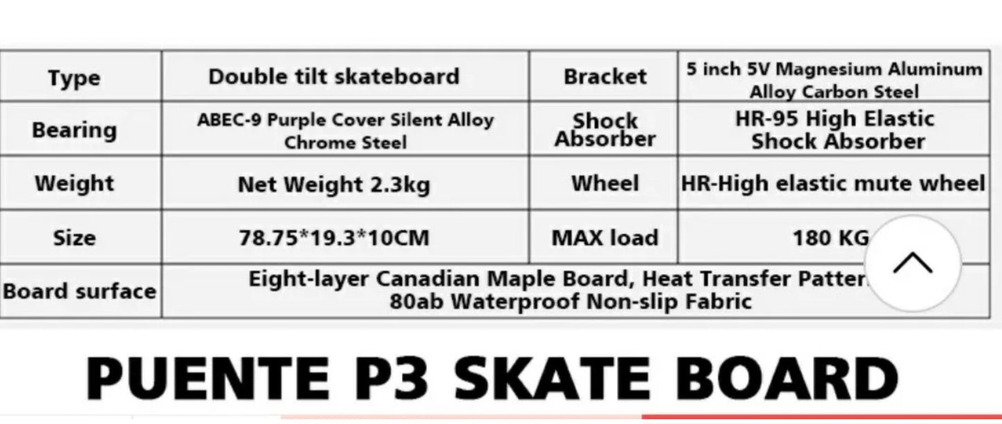 New Design Skateboard Adults With Gloves, bearing, bag & T tool - 180 kg Max