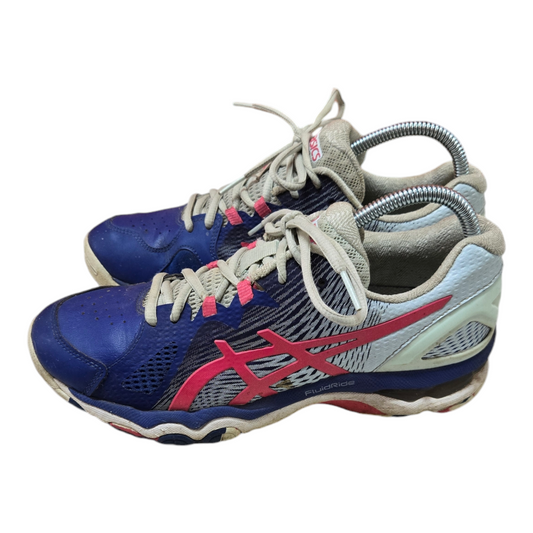 Asics Gel-Netburner Super 8 Shoes Womens Netball Blue/Hot Pink Size 8.5 US, 40 EUR