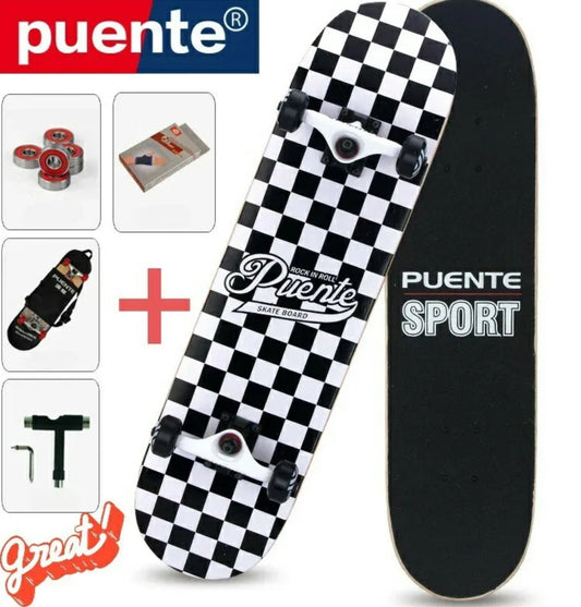 New Design Skateboard Adults With Gloves, bearing, bag & T tool - 180 kg Max