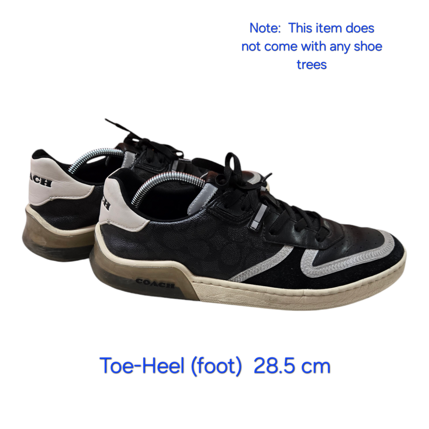 Coach Men's Signature Tech Court Trainers Charcoal/Black 11 US, 10 UK, 44.5 EUR