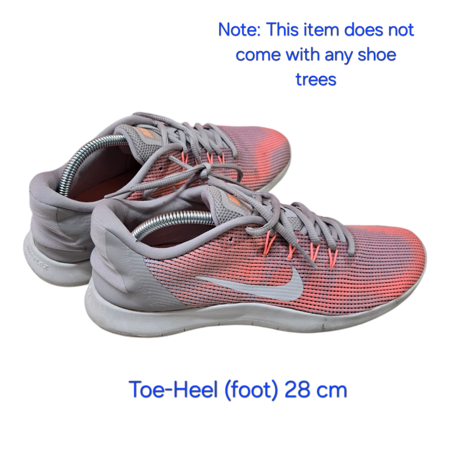 Nike Flex RN 2018 Womens Shoes Peach/Silver Runners Size 11 US, 8.5 UK, 43 EUR
