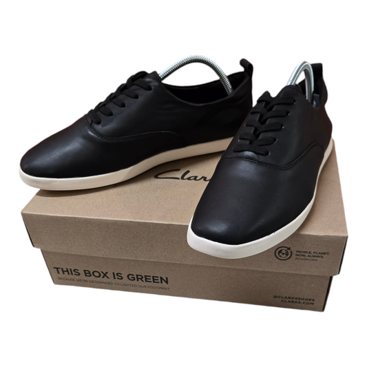 Clarks AceLite Tie Womens Shoes Black Leather Size 10.5 US, 8 UK, 42 EUR - NEW