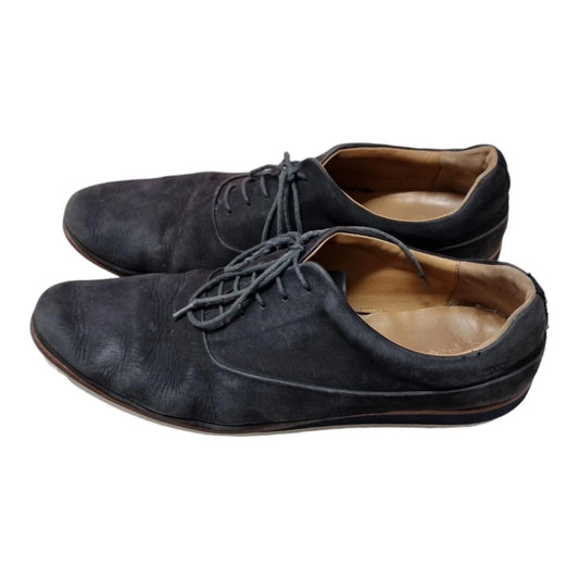 HUGO BOSS Mens Shoes Leather Upper Charcoal Size 45 EUR, 12 US, 11 UK 👞
