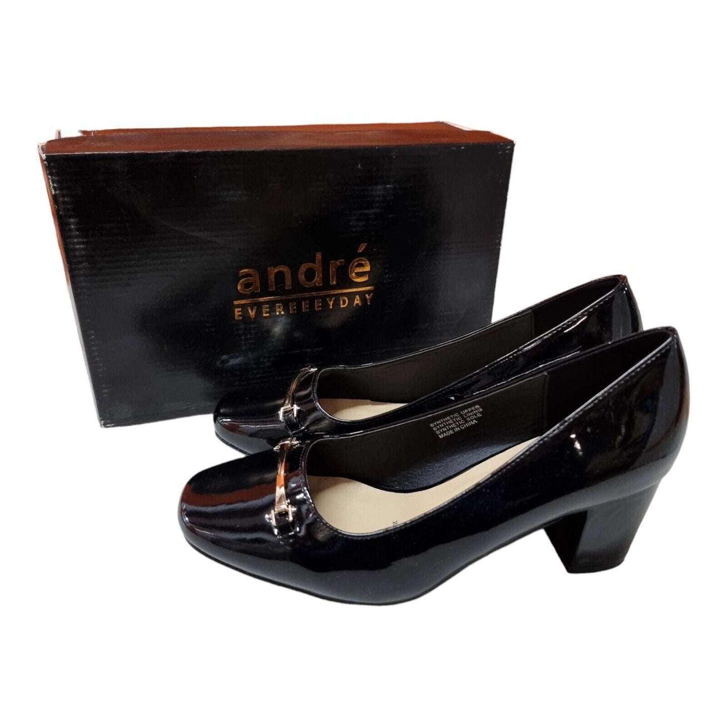 ANDRE Evereeeyday Britaneee Womens Shoes Black Patent Size 10 US - Brand New