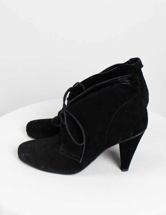 Le Chateau Womens Leather Boots Black Shoes Size 9 US, 39 EU + Spare Heel Tips