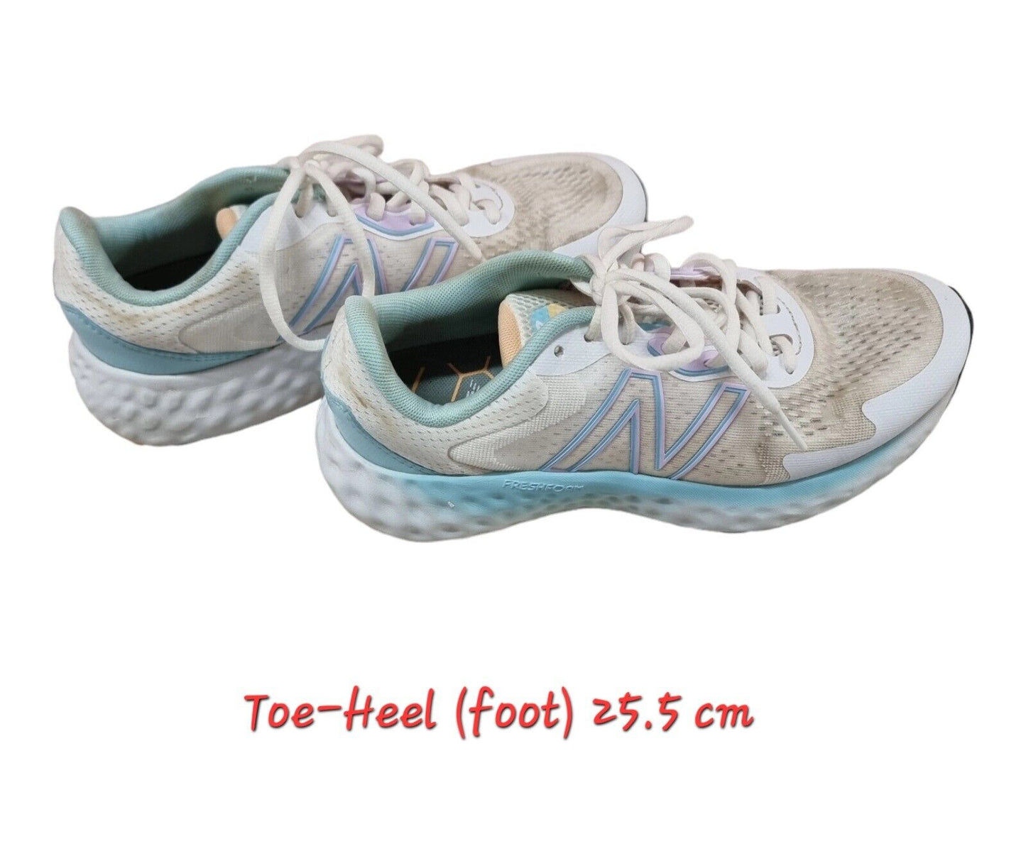 New Balance Fresh Foam Evoz Womens Shoes White/Cream Runners 8.5US, 6.5UK, 40 EU