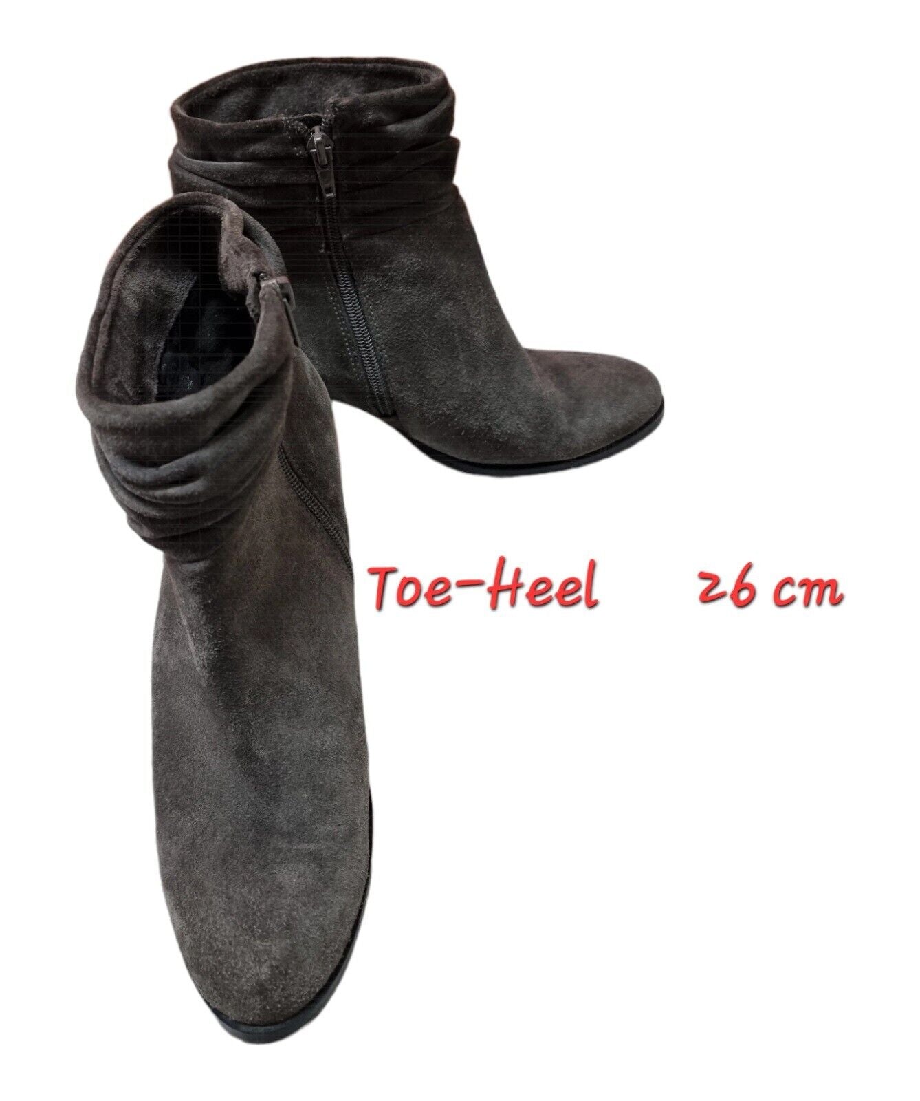 VINCE CAMUTO Boots Womens Grey Suede Shoes Size 8.5 US, 38.5 EUR Great Condition
