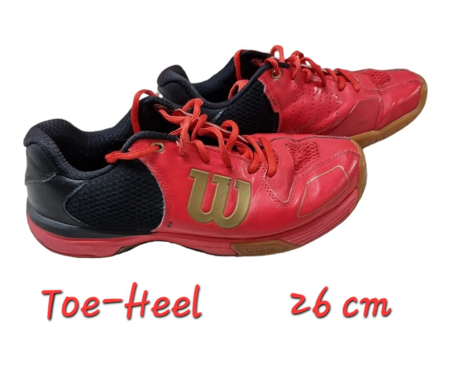 WILSON Vertex Endofit Womens Tennis Shoes Red Sneakers Size 9.5 US, 7.5 UK, 41 1/3 EUR 🎾