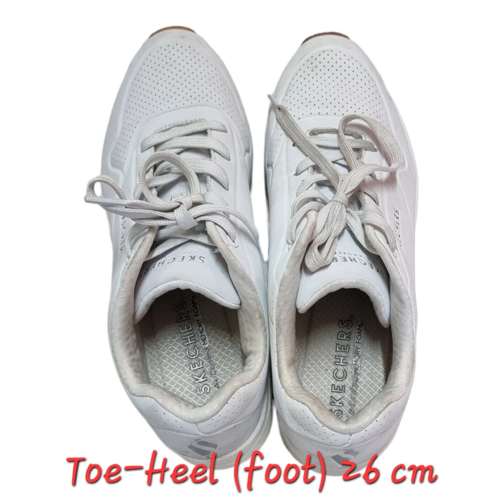 SKECHERS Los Angeles Memory Foam Womens Sneakers White Shoes Size 9 US Sea of Shoppers