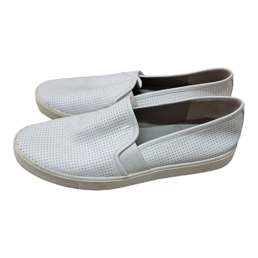VINCE Shoes Womens Leather Slip-on White Flats Size 9M US, 39 EUR ✔️