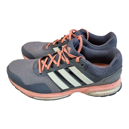ADIDAS Boost Shoes Womens Sport Grey/Peach Runners Size 10 US, 8.5 UK, 42.5 EUR
