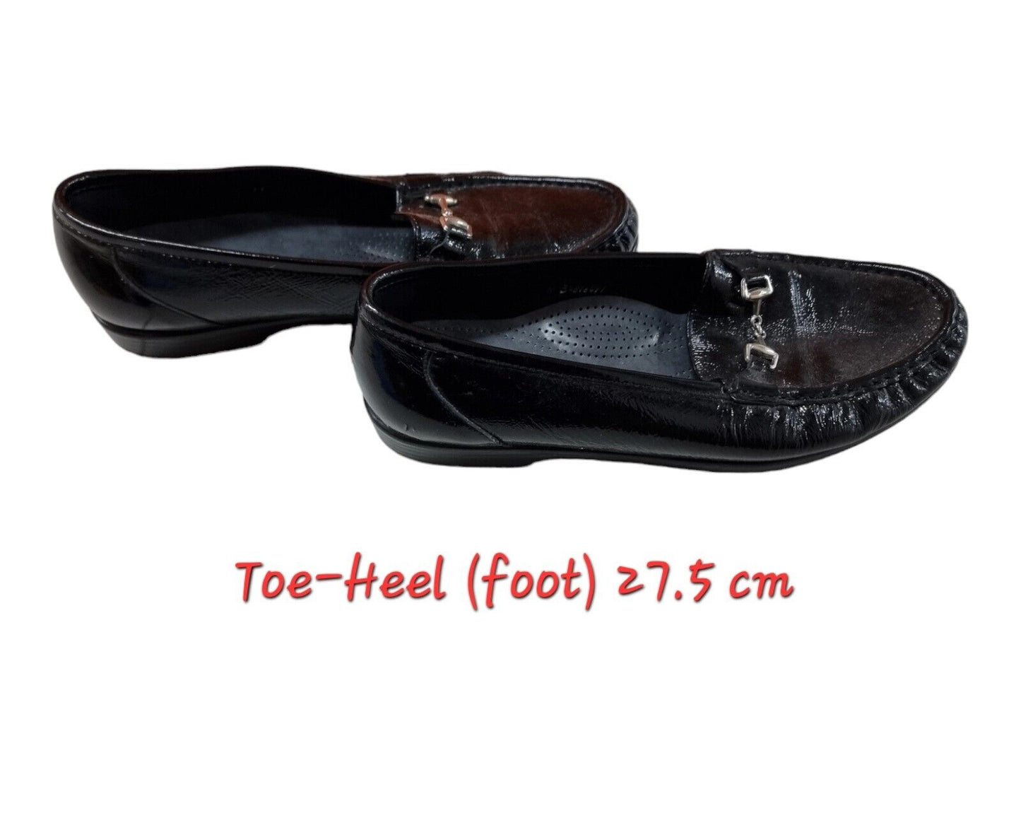 SAS Tripad 8.5 N Comfort Womens Flats Black Leather Shoes Size 11 US, 9 UK, 43EU