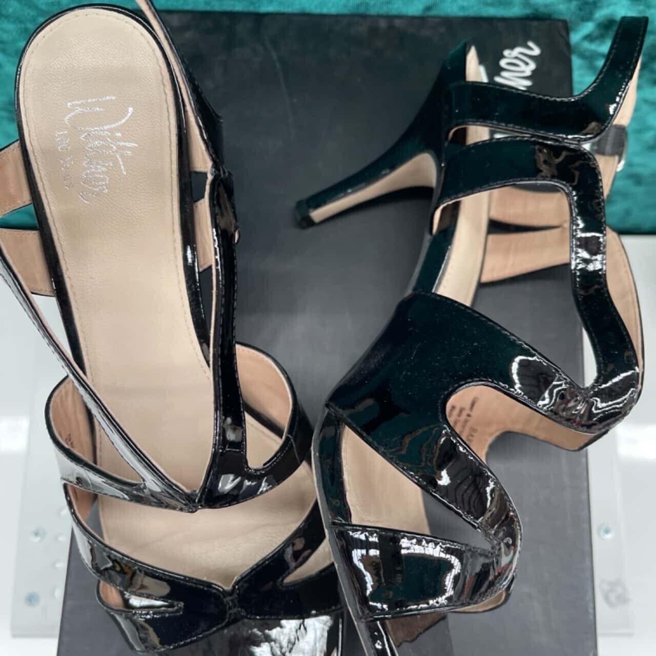 WITTNER Barb Womens Shoes Black Leather Sandals Size 9.5 AU, 40 EUR - With Box