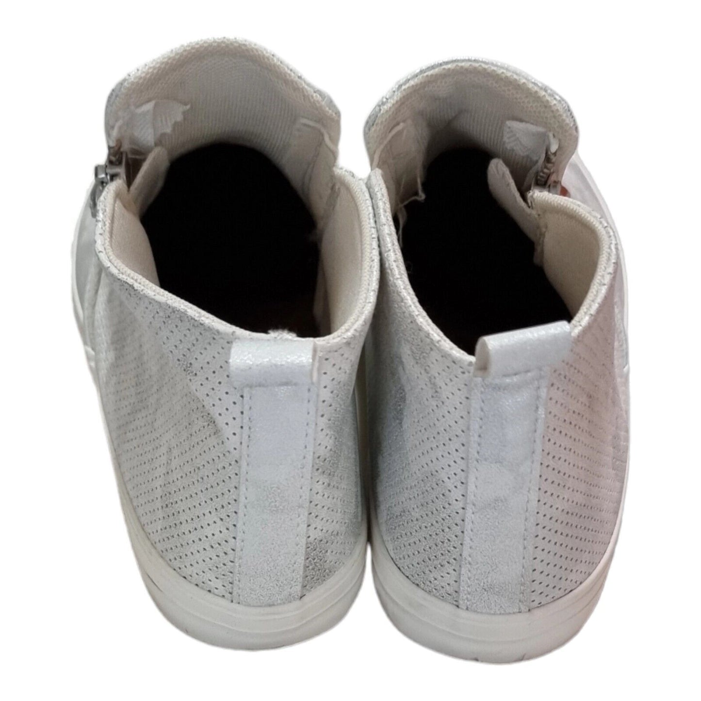 PLANET SHOES Polly Womens Silver Sneakers Side Zip Shoes Size 11 AU, 42 EUR