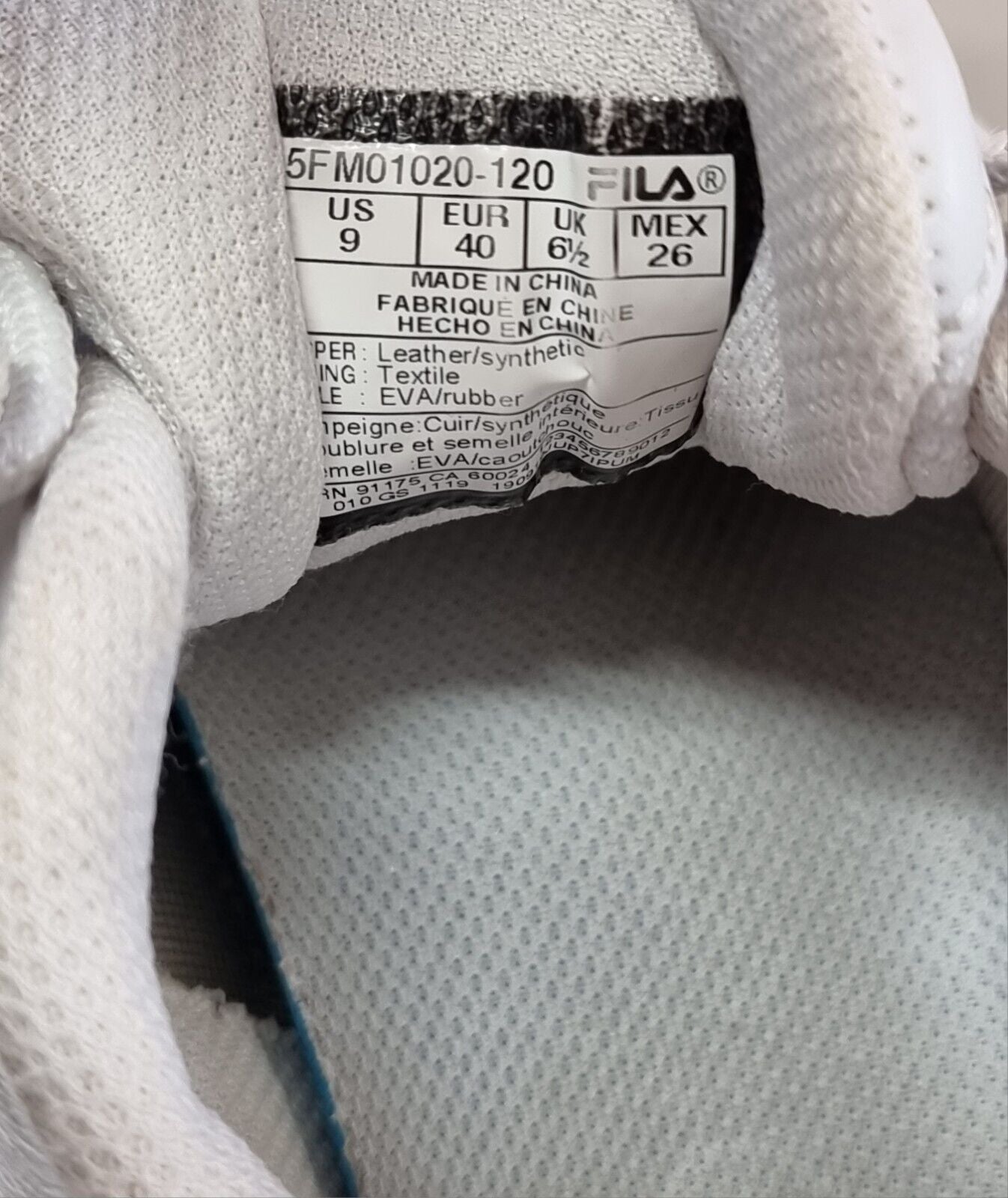 FILA Provenance Womens Sneakers White Shoes Size 9 US, 6.5 UK, 40 EUR 👟