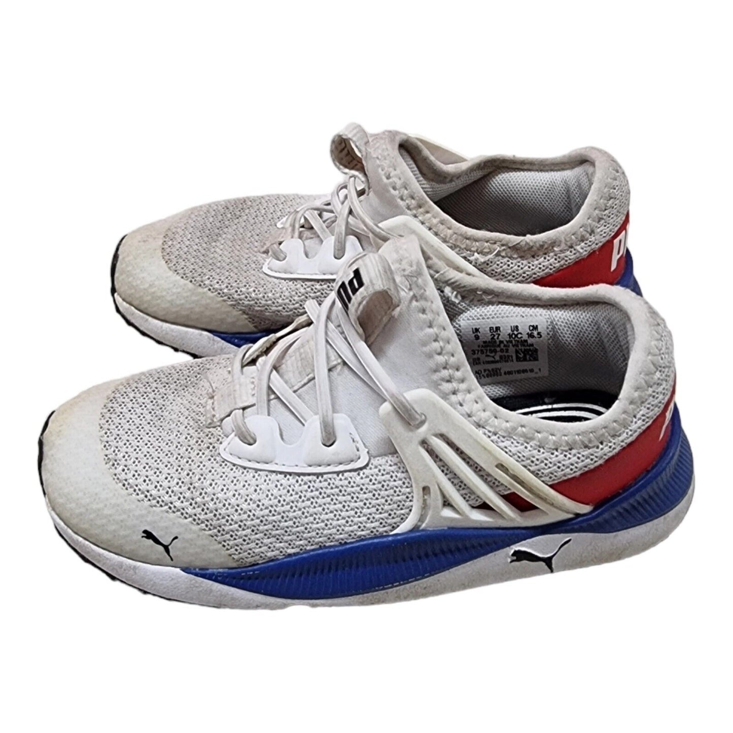 PUMA Toddler Infant Baby Boys Shoes White Runners Size 10C US, 9 UK, 27 EUR 👶