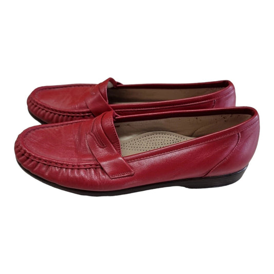 SAS Tripad Comfort Womens Slip On Flats Red Shoes Leather 11 US, 8.5 UK, 42.5 EU